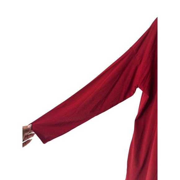 J. Jill Red Soft Long Sleeve‎ Luxe Supima High Low Turtleneck Tunic Top Large - Picture 7 of 11